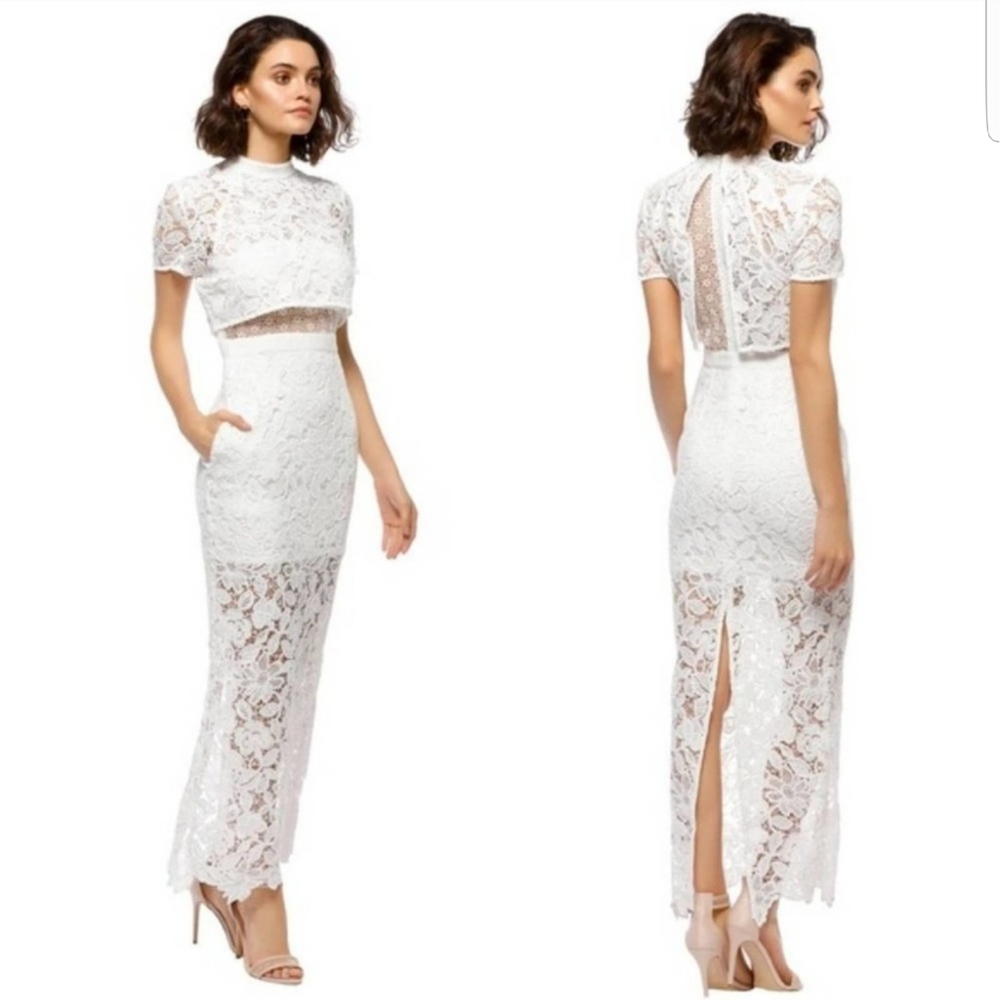 Self Portrait Bridal White Lace Dress NWOT